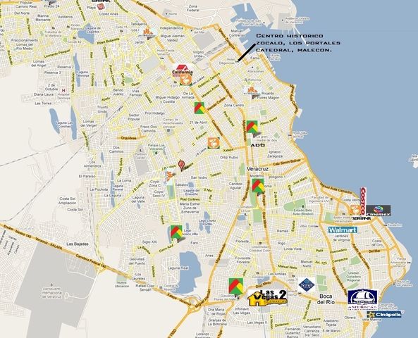 MAPA DE LA UBICACION DE LAS VEGAS EN LA CD DE VERACRUZ